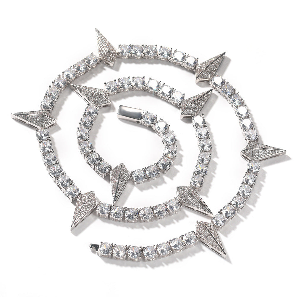 Hip-hop Black Panther zircon tennis chain